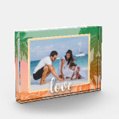 LOVE Script Tropical Palm Trees Fotoblokken (Links)