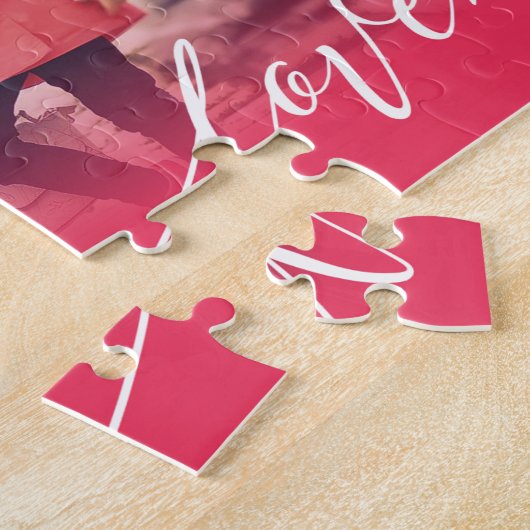 Love Script Valentijnsdag Foto Legpuzzel (Zijkant)