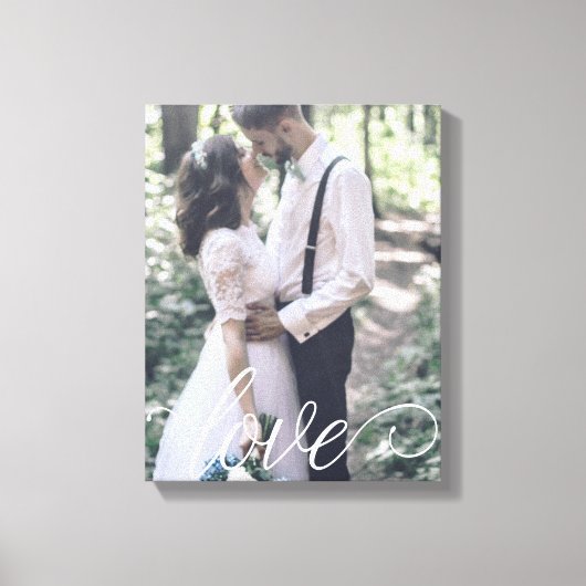 Love Script Wedding Canvas (Voorkant)