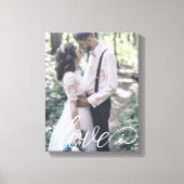 Love Script Wedding Canvas Afdruk (Voorkant)