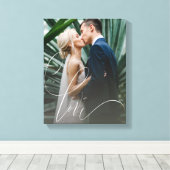 Love Script Wedding Canvas Afdruk (Insitu (Houten vloer))