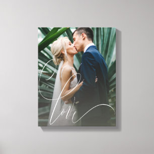Love Script Wedding Canvas Afdruk