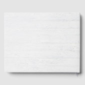 Love Script with Green Leaves on Whitewashed Wood Gastenboek (Achterkant)