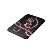 Love Script | Zwart en Roze Glitter Sterren Sparkl Badmat (Gekanteld)