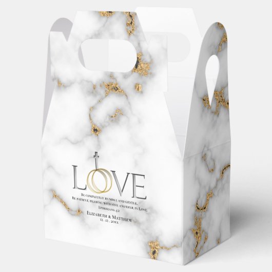 Love Scripting Verse Ephesians 4:2 Wedding Bedankdoosjes (Geopend)