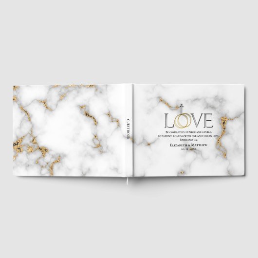 Love Scripting Verse Ephesians 4:2 Wedding Gastenboek (Volledig)