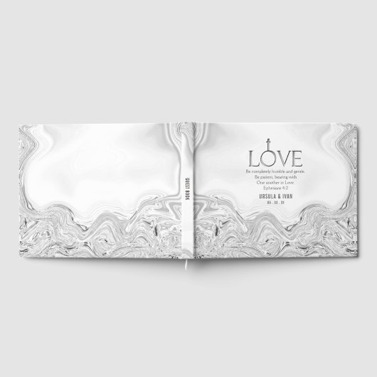 Love Scripting Verse Ephesians 4:2 Wedding Gastenboek (Volledig)