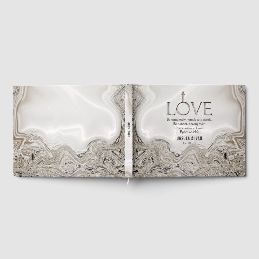Love Scripting Verse Ephesians 4:2 Wedding Gastenboek (Volledig)