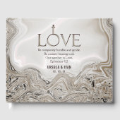 Love Scripting Verse Ephesians 4:2 Wedding Gastenboek (Voorkant)