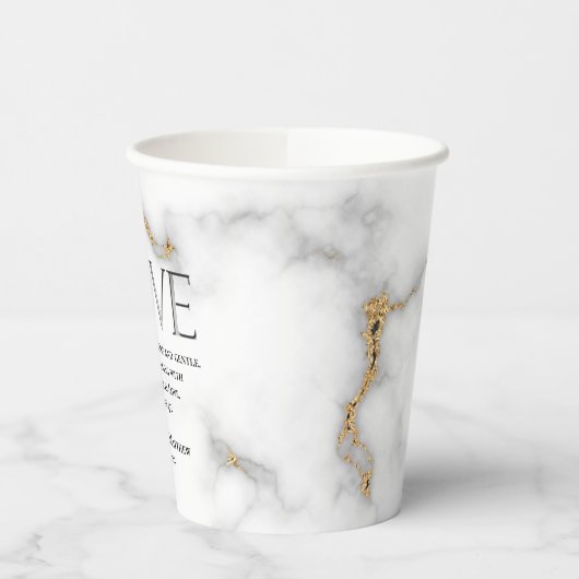 Love Scripting Verse Ephesians 4:2 Wedding Papieren Bekers (Links)