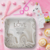 Love Scripting Verse Ephesians 4:2 Wedding Papieren Bordje (Feest)