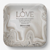 Love Scripting Verse Ephesians 4:2 Wedding Papieren Bordje (Voorkant)