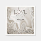 Love Scripting Verse Ephesians 4:2 Wedding Servet (Voorkant)