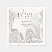 Love Scripting Verse Ephesians 4:2 Wedding Servet (Voorkant)