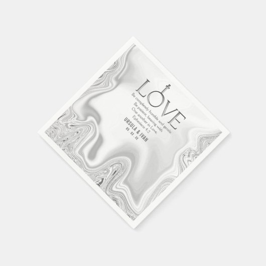 Love Scripting Verse Ephesians 4:2 Wedding Servet (Hoek)