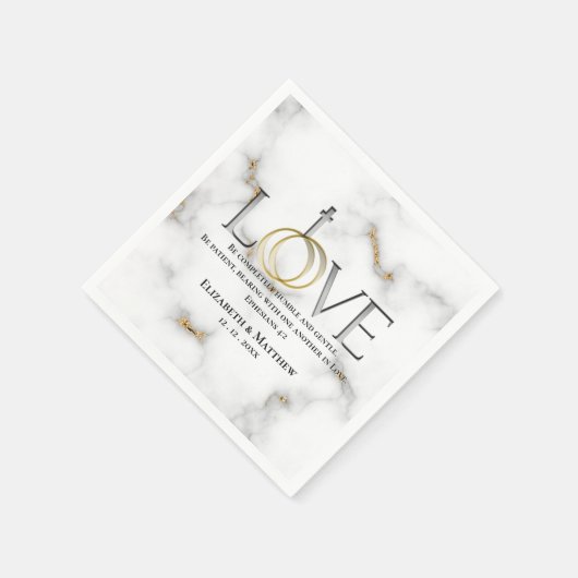 Love Scripting Verse Ephesians 4:2 Wedding Servet (Hoek)