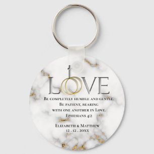 Love Scripting Verse Ephesians 4:2 Wedding Sleutelhanger
