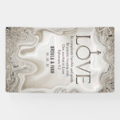 Love Scripting Verse Ephesians 4:2 Wedding Spandoek (Horizontaal)