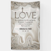 Love Scripting Verse Ephesians 4:2 Wedding Spandoek (Verticaal)