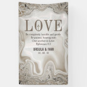 Love Scripting Verse Ephesians 4:2 Wedding Spandoek (Verticaal)