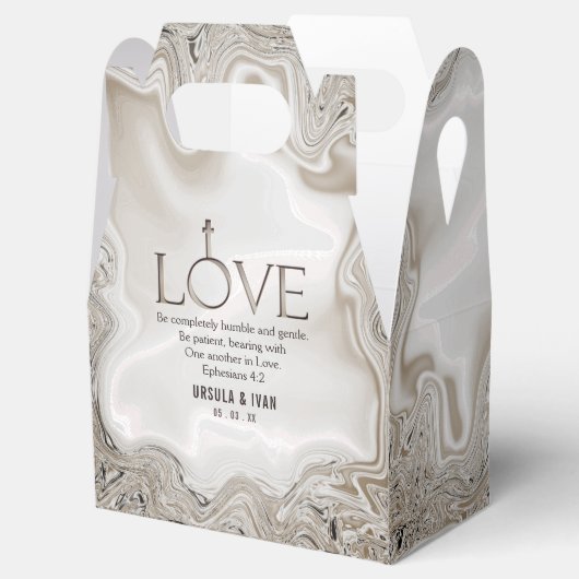 Love Scripts Verse Ephesians 4:2 Wedding Tapestr Bedankdoosjes (Geopend)