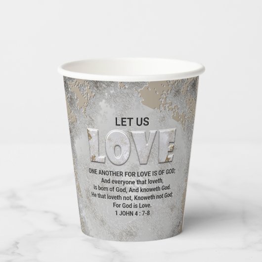 Love Scripture Papieren Bekers (Achterkant)