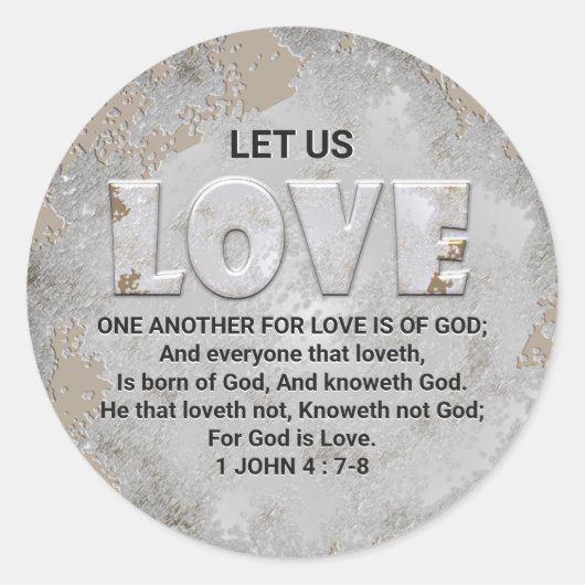 Love Scripture Ronde Sticker (Voorkant)