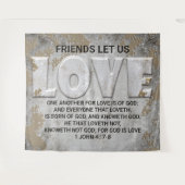 Love Scripture Wandkleed (Voorkant (horizontaal))