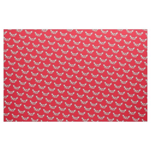 Love Scroll Romantic Message on Red Stof (Yard (91,4 cm))