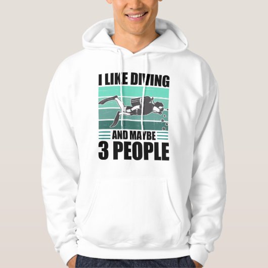 Love Scuba Diving Funn Diver Gift Hoodie (Voorkant)