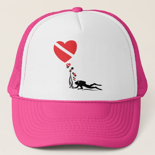 Love SCUBA Trucker Pet (Voorkant)