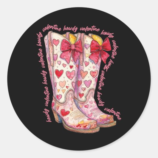 Love Season Howdy Valentijn Ronde Sticker (Voorkant)