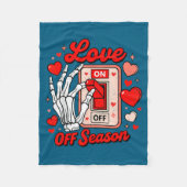 Love Season Skeleton Funny Valentines Day Womens T Fleece Deken (Voorkant)