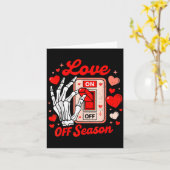 Love Season Skeleton Funny Valentines Day Womens T Kaart (Gele Bloem)