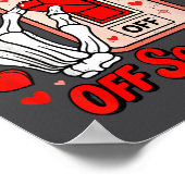 Love Season Skeleton Funny Valentines Day Womens T Poster (Hoek)