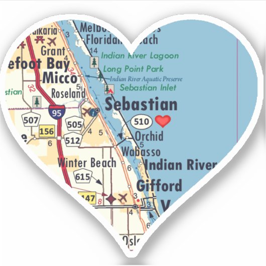 Love Sebastian Florida Sticker (Voorkant)
