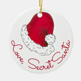 Love, Secret Santa Claus Merry kerstcadeaus Keramisch Ornament