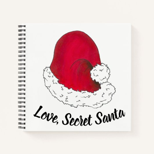 Love, Secret Santa Claus Merry-Kerstmis Red Xmas Notitieboek (Voorkant)