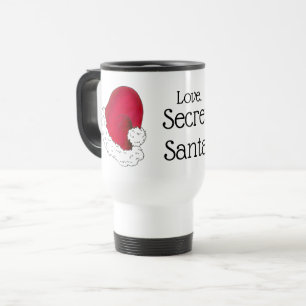 Love, Secret Santa Claus Merry-Kerstmis Red Xmas Reisbeker