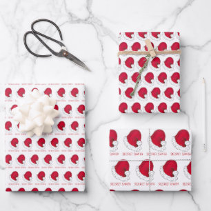 Love Secret Santa Claus Pet kerstfeestdag cadeaus Inpakpapier Vel