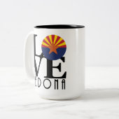 LOVE Sedona Arizona 15oz Tweekleurige Koffiemok (Voorkant links)