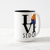 LOVE Sedona Arizona 15oz Tweekleurige Koffiemok (Voorkant rechts)