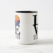 LOVE Sedona Arizona 15oz Tweekleurige Koffiemok (Center)