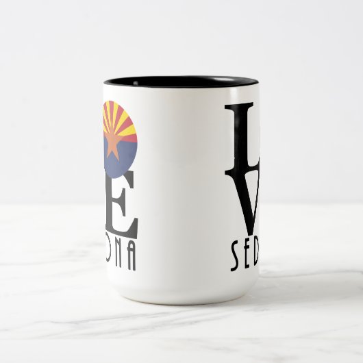 LOVE Sedona Arizona 15oz Tweekleurige Koffiemok (Center)