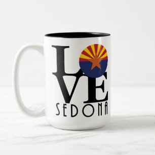LOVE Sedona Arizona 15oz Tweekleurige Koffiemok