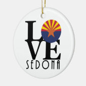 LOVE Sedona Arizona Keramisch Ornament (Links)