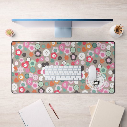 Love Seing Buttonnen Brown Bureaumat (Kantoor 1)