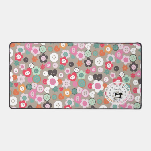 Love Seing Buttonnen Brown Bureaumat (Voorkant)