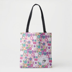 Love Seing Buttonnen Brown Tote Bag