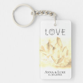 *~* "LOVE" Sepia Crystals Events Weddings SWAG Sleutelhanger